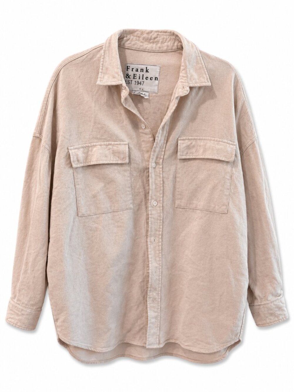 Frank & Eileen McLoghlin Utility Shirt Jacket XS/S Olive Military Button Front